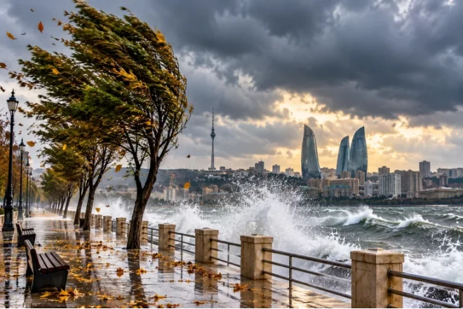 Bakıda və Abşeronda güclü küləklə bağlı - XƏBƏRDARLIQ