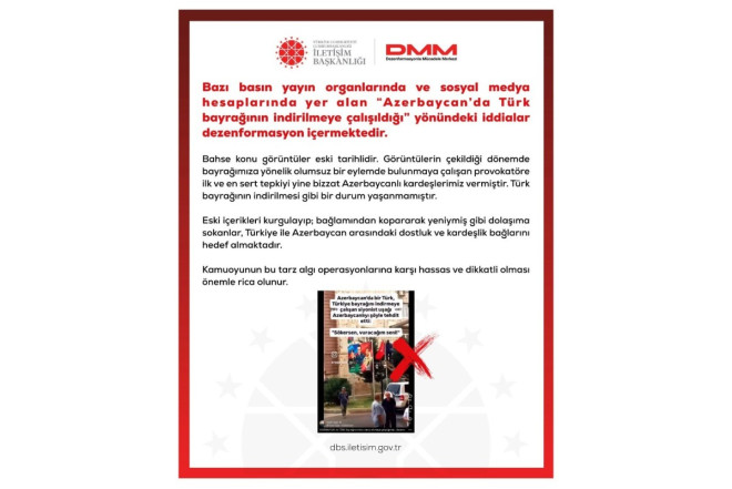 Türkiyə bayrağının Azərbaycanda endirilməsi - Türkiyə PA