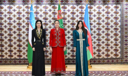 Aşqabadda Leyla Əliyevanın üçtərəfli görüşü oldu - FOTOLAR