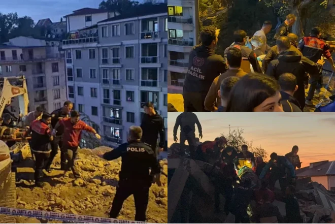 Türkiyədə yaşayış binası çökdü: Ölən və yaralanan var