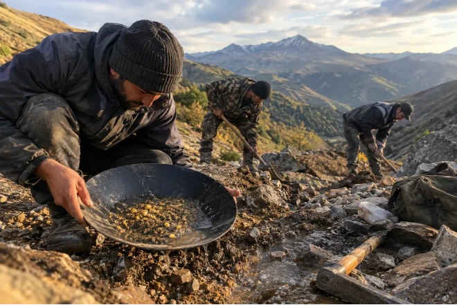 Lerikdə qanunsuz qızıl axtaranlara qarşı əməliyyat: Ölən var - FOTO