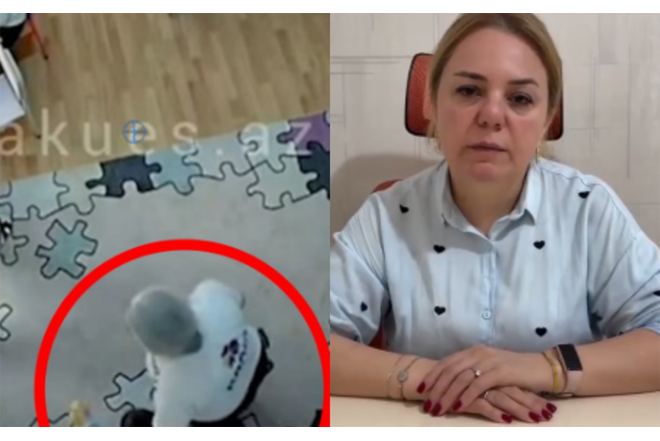 Autizmli uşağa zorakılıq edən müəllim üzr istədi 