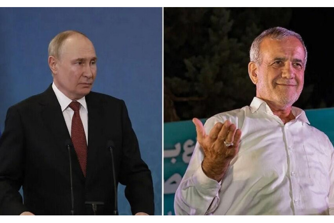 Putin Pezeşkianla görüşdü 