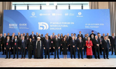 Prezident VII Ümumdünya Mədəniyyətlərarası Dialoq Forumunun açılışında çıxış edir
