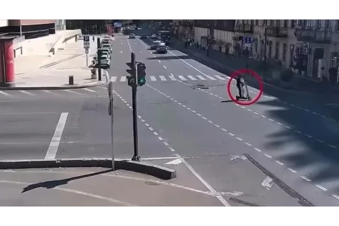 Bakıda yol hərəkəti qaydalarını pozan skuter sürücüləri təhlükə yaratdı – ANBAAN VİDEO